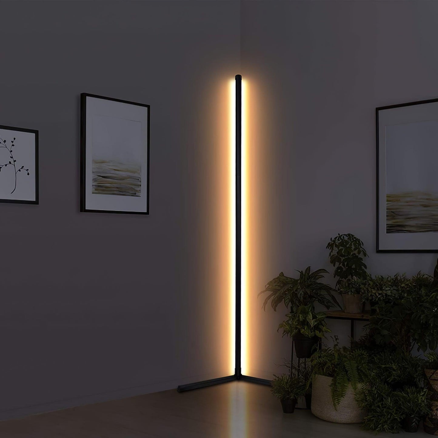 Modern Adjustable LED Floor Lamp for Living Room with Customizable Brightness