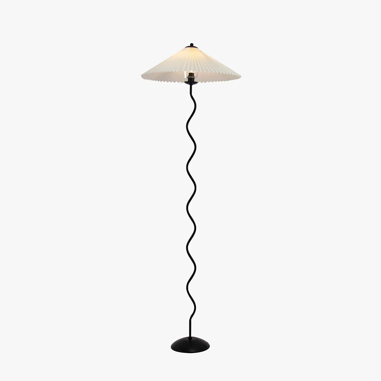 Modern Black Floor Lamp with Unique Squiggle Design for Living Room 1