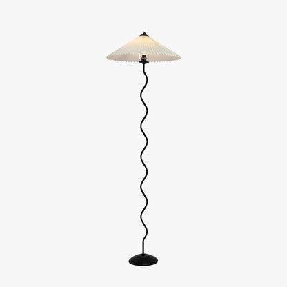 Modern Black Floor Lamp with Unique Squiggle Design for Living Room 1