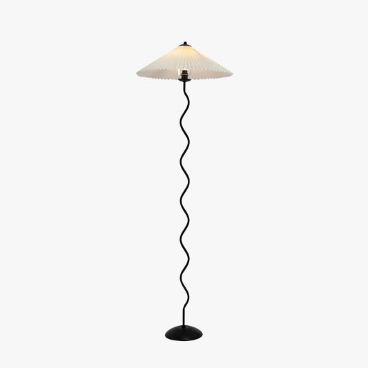 Modern Black Floor Lamp with Unique Squiggle Design for Living Room 1