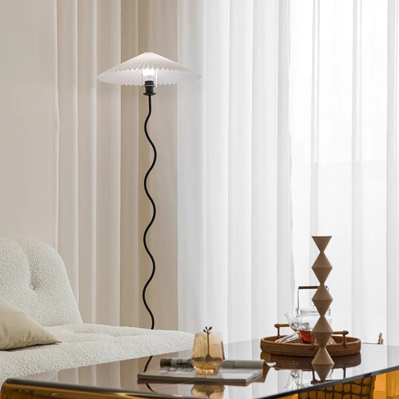 Modern Black Floor Lamp with Unique Squiggle Design for Living Room 2