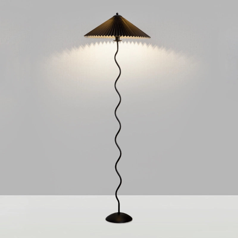 Modern Black Floor Lamp with Unique Squiggle Design for Living Room 6