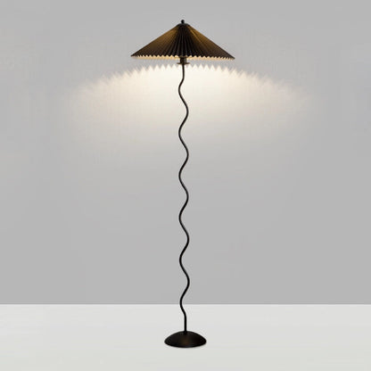 Modern Black Floor Lamp with Unique Squiggle Design for Living Room 6