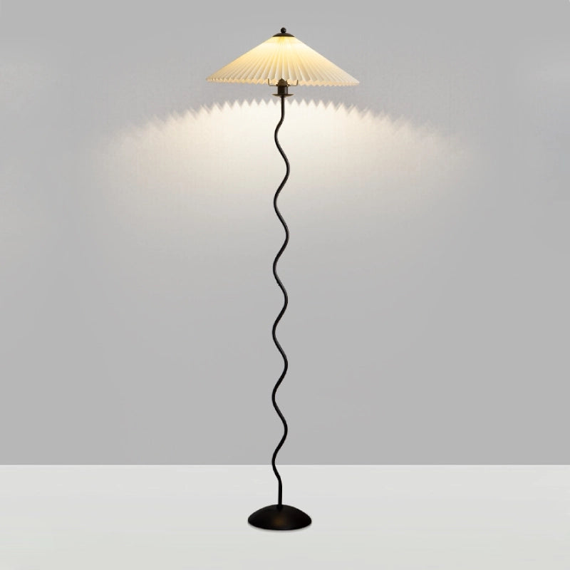 Modern Black Floor Lamp with Unique Squiggle Design for Living Room 7