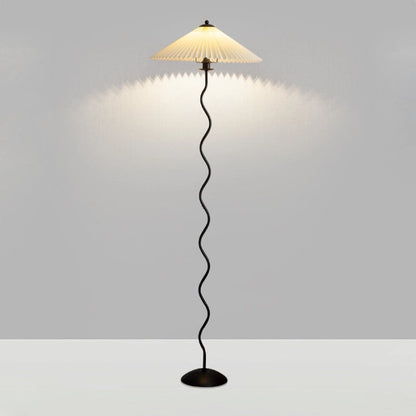 Modern Black Floor Lamp with Unique Squiggle Design for Living Room 7