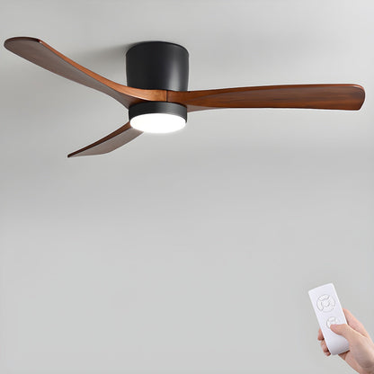 Modern Ceiling Fan with Lights - Nordic Wooden Fandelier for Bedroom Ambiance 0