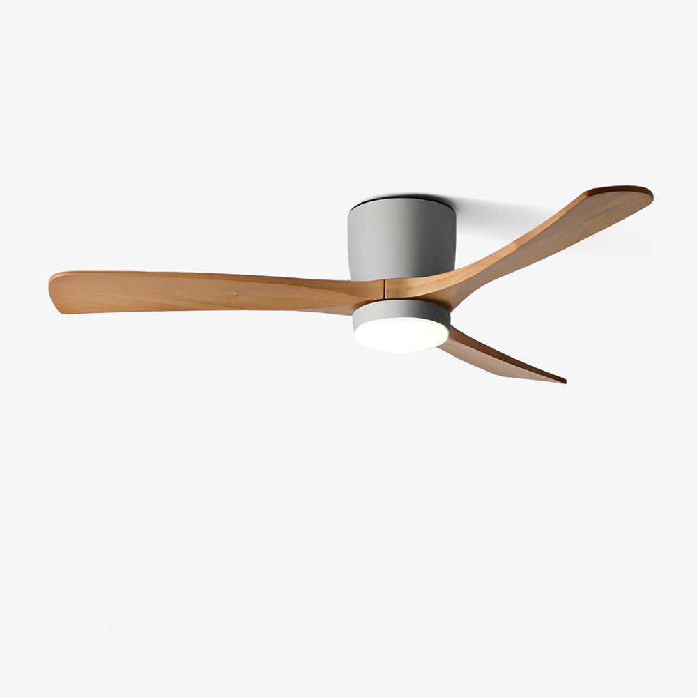 Modern Ceiling Fan with Lights - Nordic Wooden Fandelier for Bedroom Ambiance 1