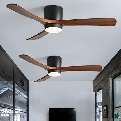 Modern Ceiling Fan with Lights - Nordic Wooden Fandelier for Bedroom Ambiance 3