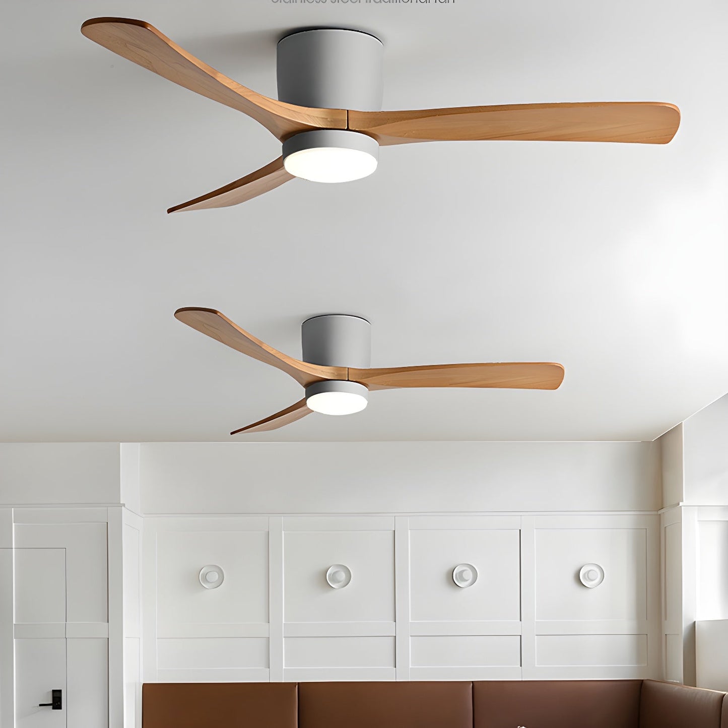 Modern Ceiling Fan with Lights - Nordic Wooden Fandelier for Bedroom Ambiance 8