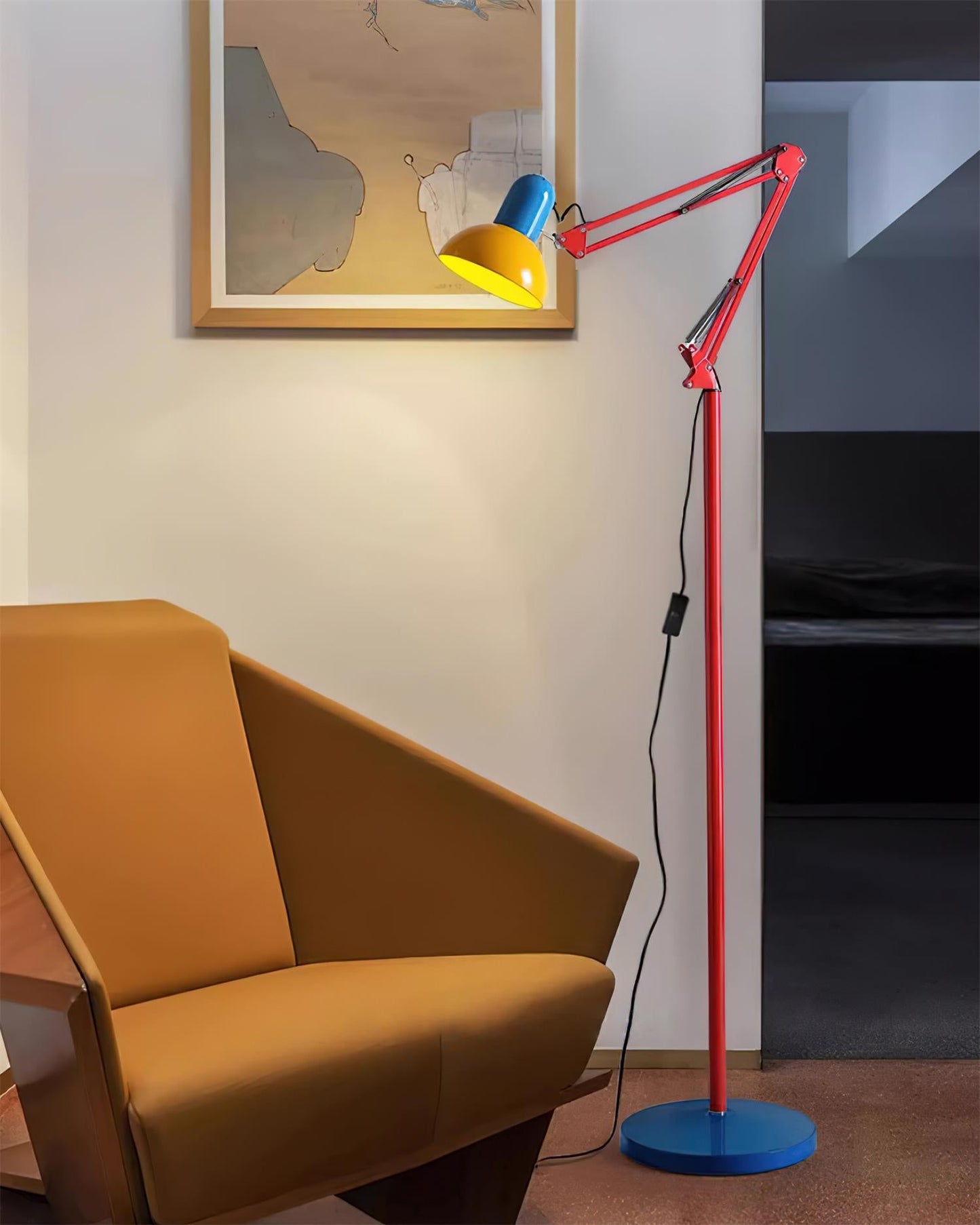 Modern Floor Lamp with Adjustable Arm for Living Room Lighting