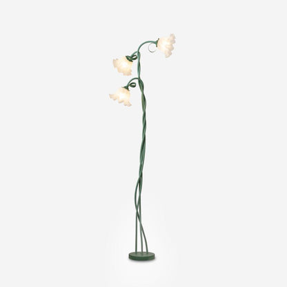 Modern Floor Lamp with Calla Flower Design and Green Matte Finish for Living Room 1