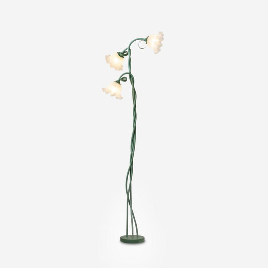 Modern Floor Lamp with Calla Flower Design and Green Matte Finish for Living Room 1