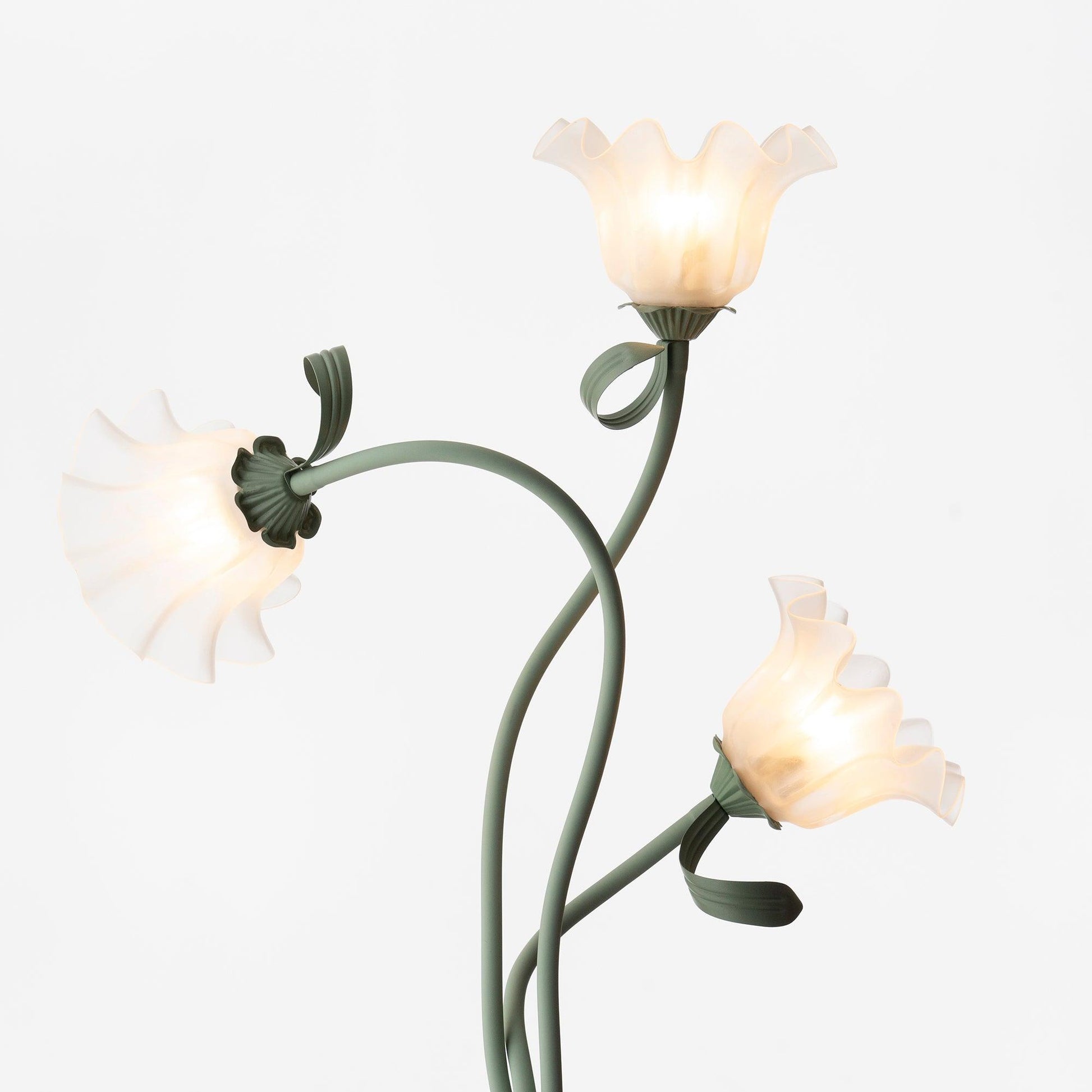 Modern Floor Lamp with Calla Flower Design and Green Matte Finish for Living Room 4