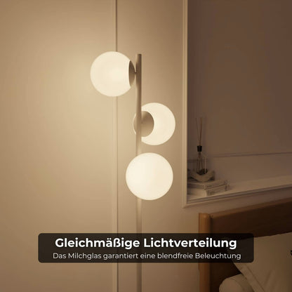 Modern Floor Lamp with Travertine Base for Living Room Elegance