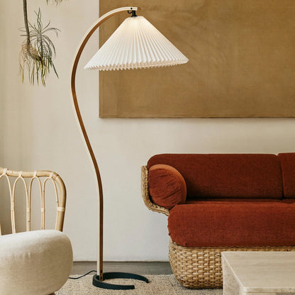 Modern Floor Lamp with Wooden and Metal Design
