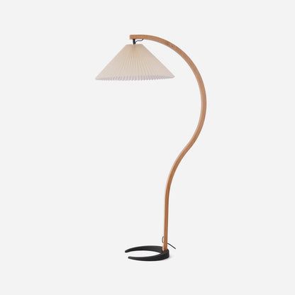 Modern Floor Lamp with Wooden and Metal Design