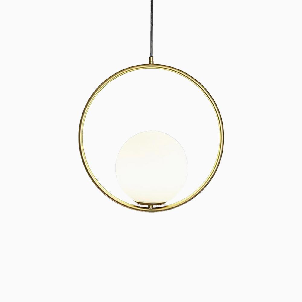 Modern Glass Pendant Lamp - Elegant Brass Ceiling Light Fixture for Stylish Interiors 0