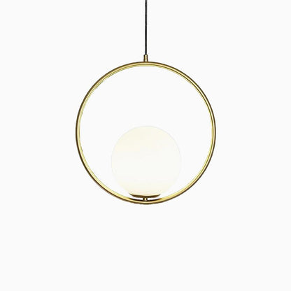 Modern Glass Pendant Lamp - Elegant Brass Ceiling Light Fixture for Stylish Interiors 0