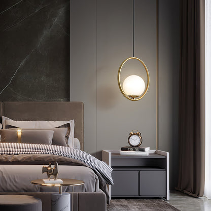 Modern Glass Pendant Lamp - Elegant Brass Ceiling Light Fixture for Stylish Interiors 7