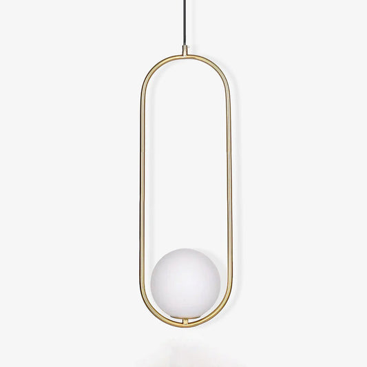 Modern Glass Pendant Lamp - Elegant Brass Ceiling Light Fixture for Stylish Interiors 9