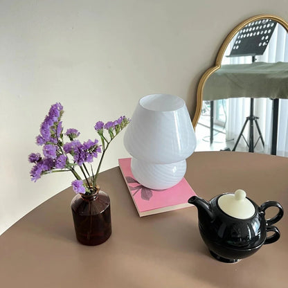 Modern Glass Table Lamp with Adjustable Arm for Desk or Bedside Use 3