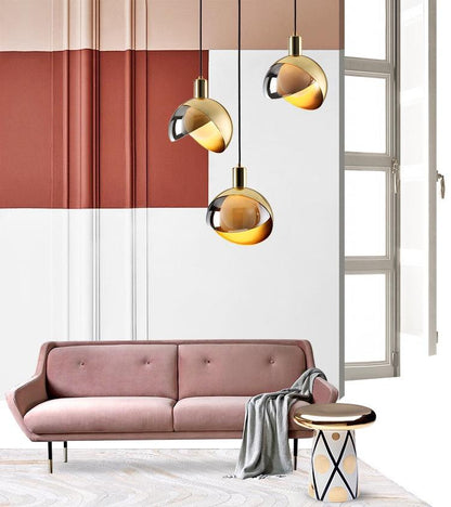 Modern Gold Glass Pendant Light - Adjustable Kitchen Pendant Lighting 4