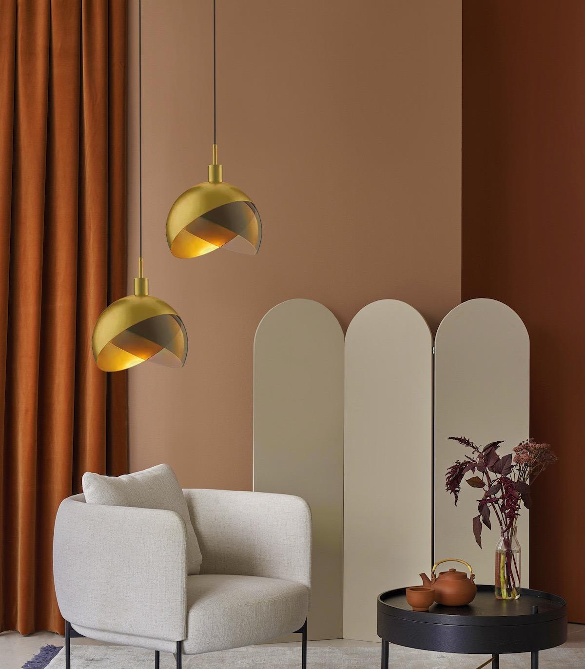 Modern Gold Glass Pendant Light - Adjustable Kitchen Pendant Lighting 6
