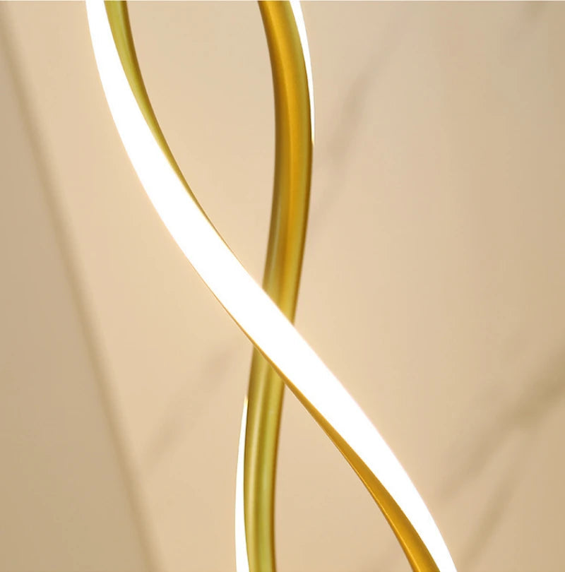 Modern Minimalist Eye Protection Floor Lamp in Gold and Black for Home Office Use 3