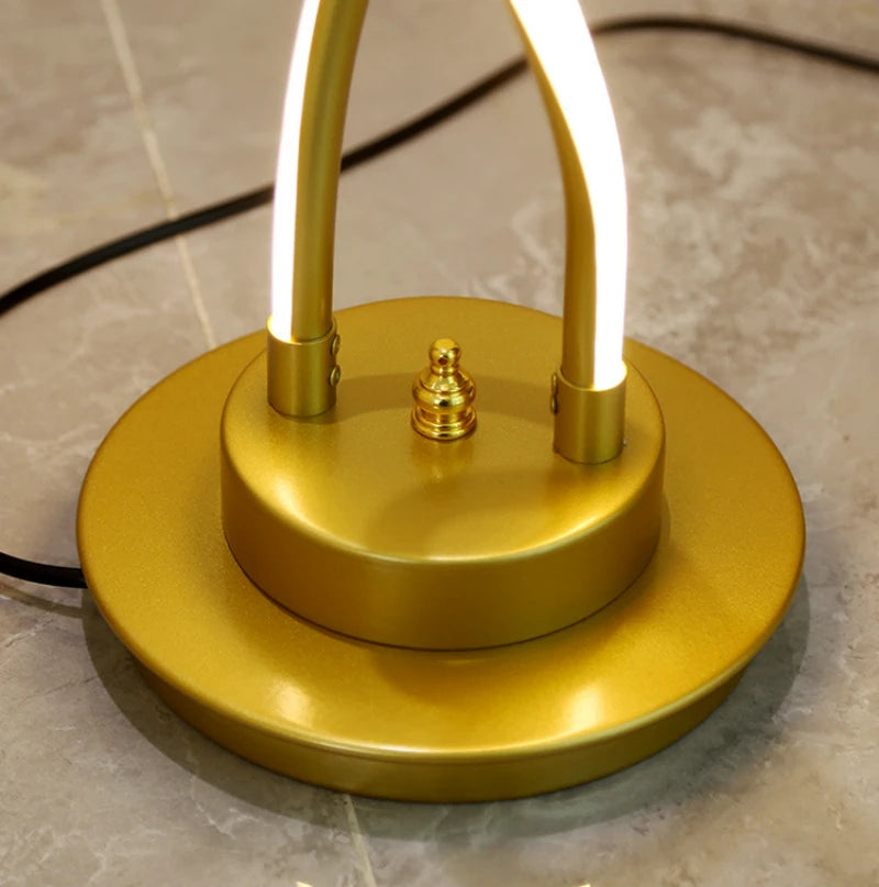 Modern Minimalist Eye Protection Floor Lamp in Gold and Black for Home Office Use 4