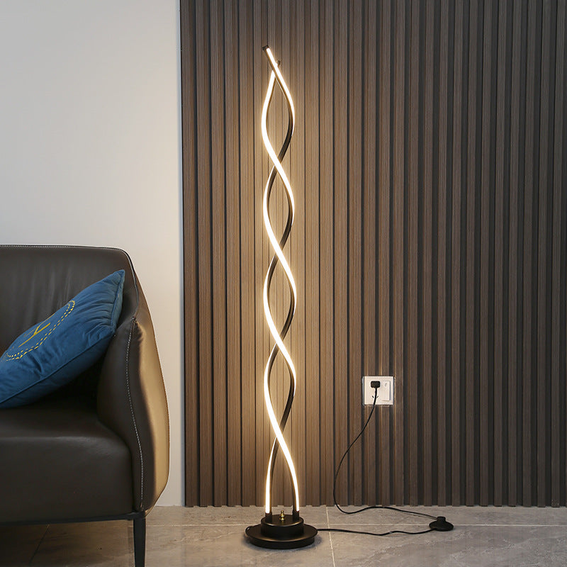 Modern Minimalist Eye Protection Floor Lamp in Gold and Black for Home Office Use 6