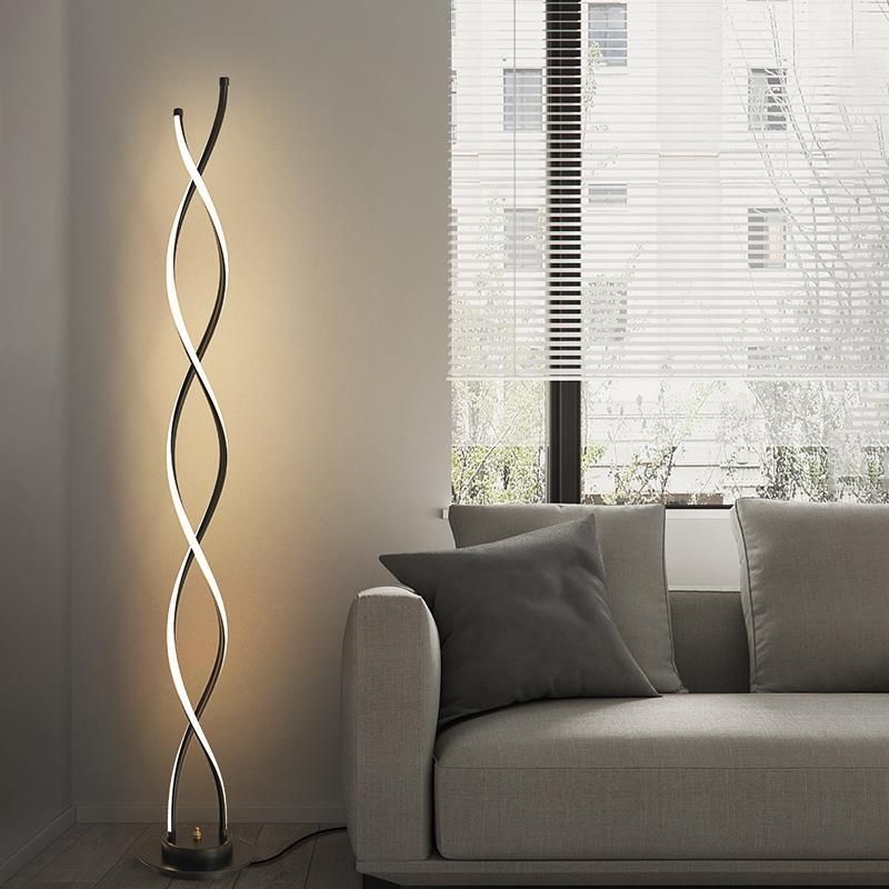Modern Minimalist Eye Protection Floor Lamp in Gold and Black for Home Office Use 7