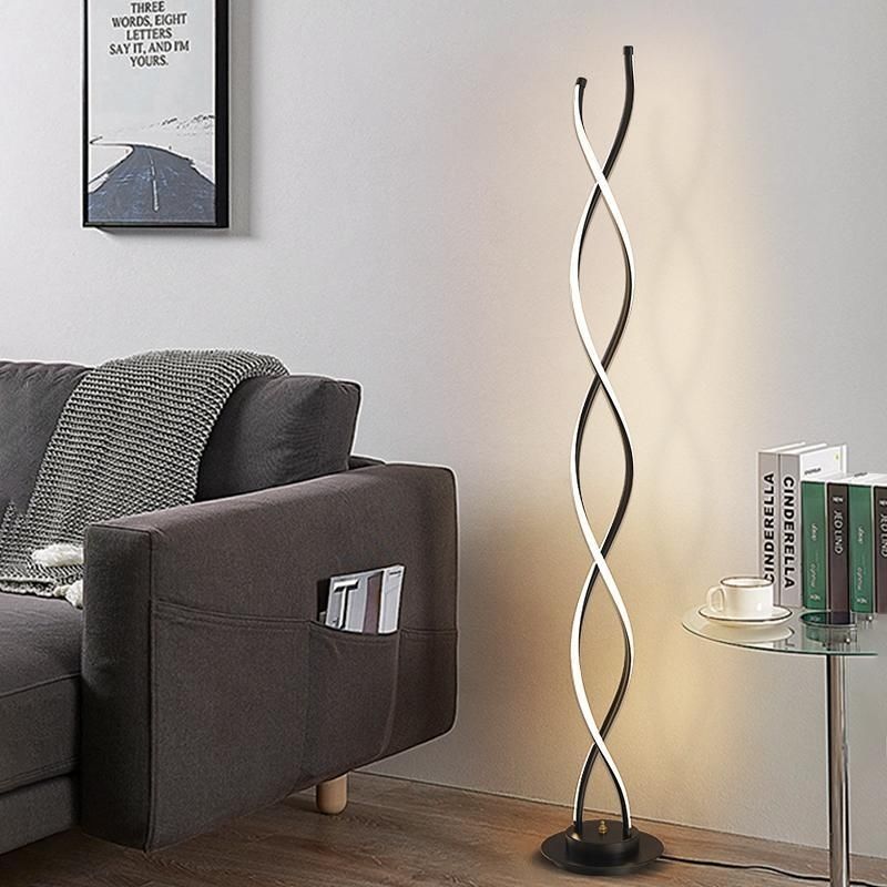 Modern Minimalist Eye Protection Floor Lamp in Gold and Black for Home Office Use 8