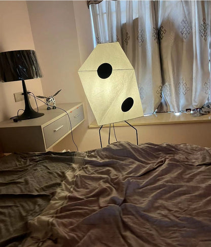 Modern Rice Paper Floor Lamp with Integrated LED for Living Room Decor 6