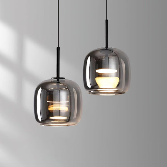 Modern Smoky Glass Pendant Lamp for Elegant Kitchen Island Pendant Lighting 2