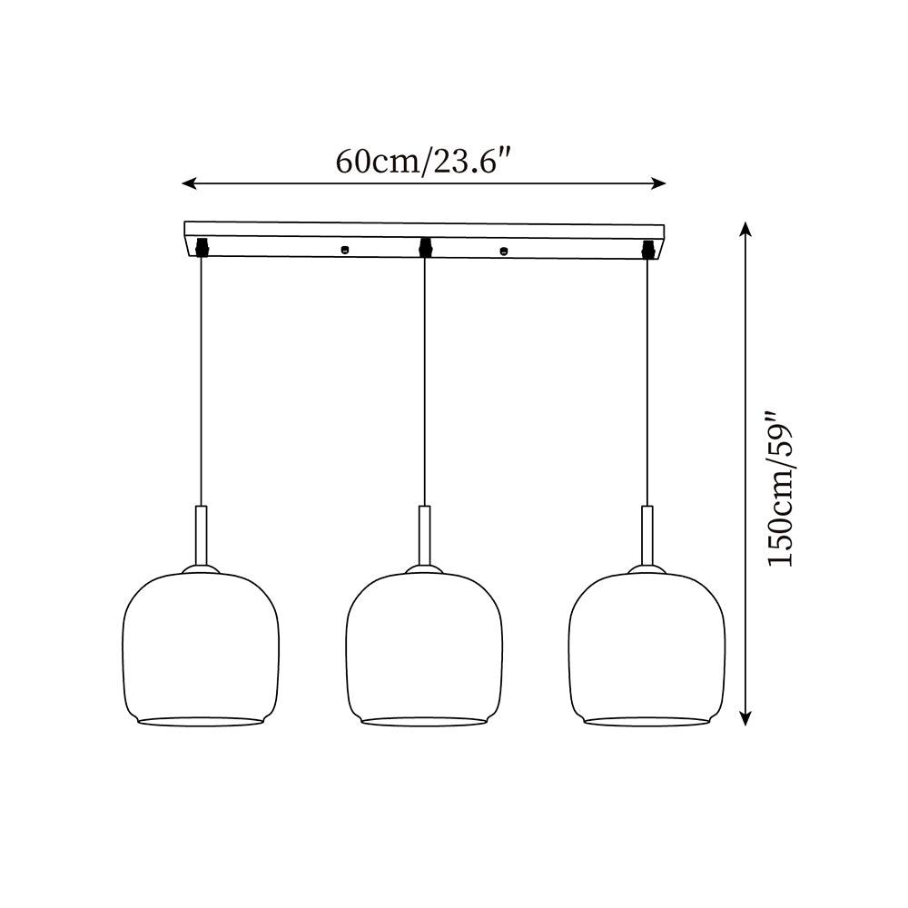 Modern Smoky Glass Pendant Lamp for Elegant Kitchen Island Pendant Lighting 6