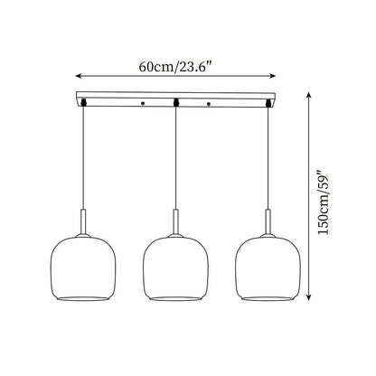 Modern Smoky Glass Pendant Lamp for Elegant Kitchen Island Pendant Lighting 6