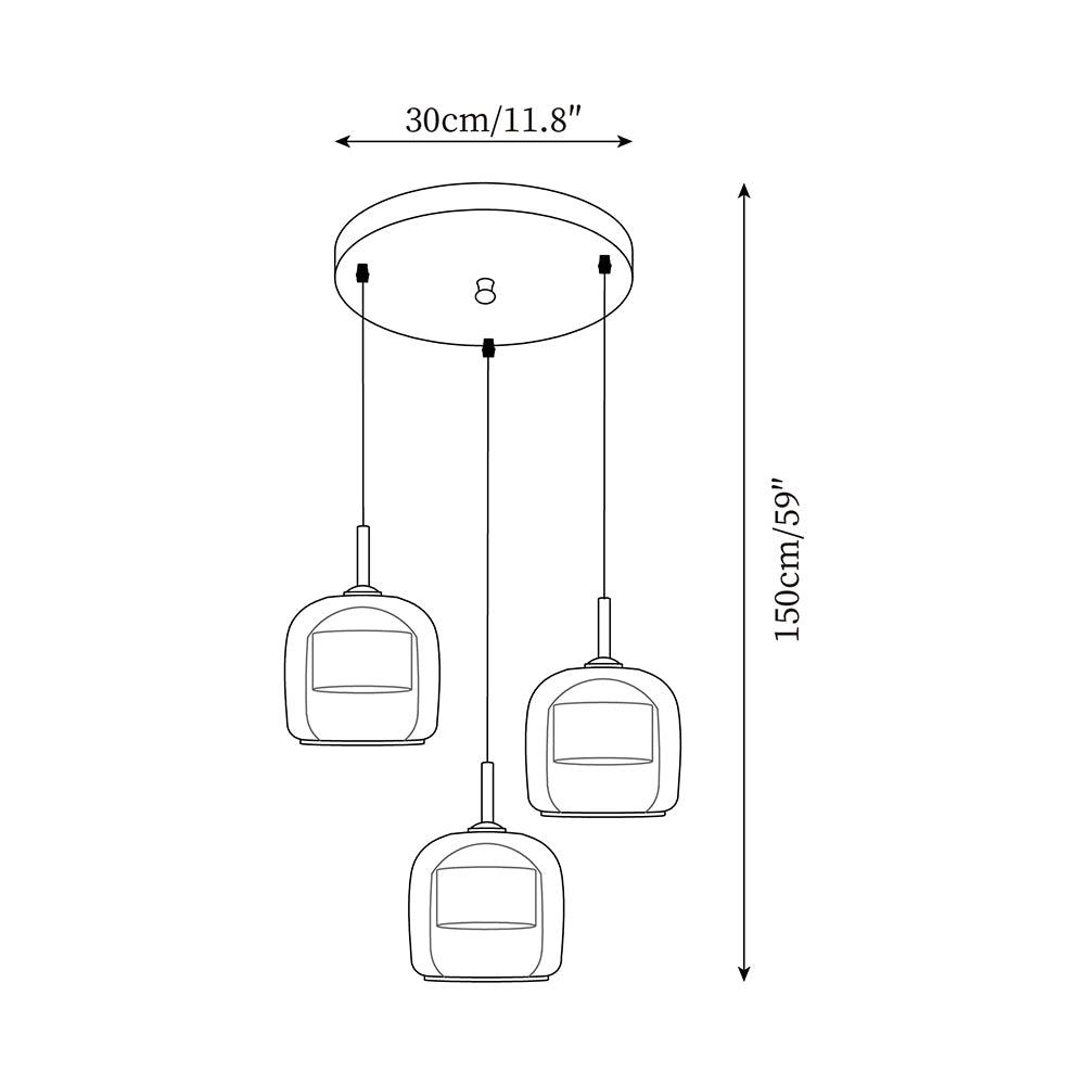 Modern Smoky Glass Pendant Lamp for Elegant Kitchen Island Pendant Lighting 7