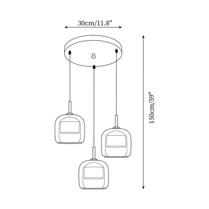 Modern Smoky Glass Pendant Lamp for Elegant Kitchen Island Pendant Lighting 7