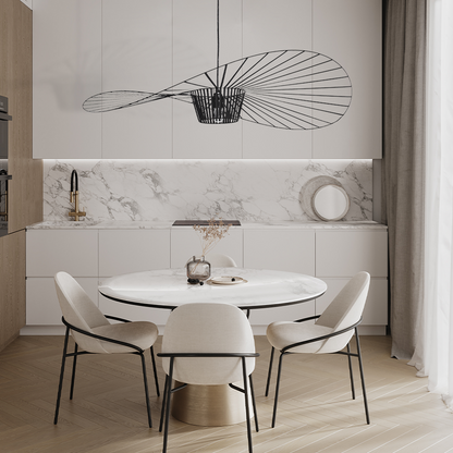 Modern Straw Hat Pendant Light - Stylish Kitchen Pendant Lighting Fixture 1