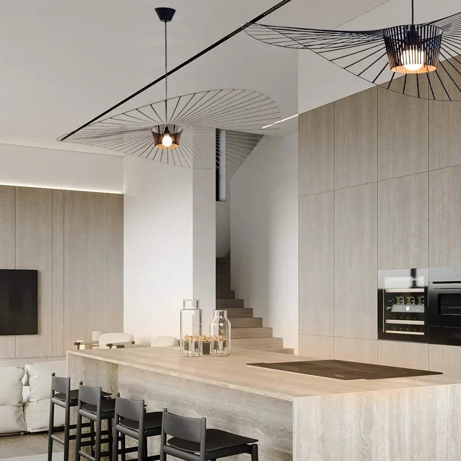 Modern Straw Hat Pendant Light - Stylish Kitchen Pendant Lighting Fixture 3