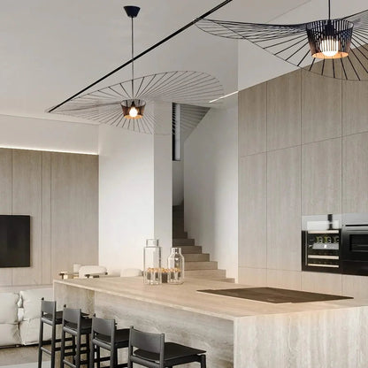 Modern Straw Hat Pendant Light - Stylish Kitchen Pendant Lighting Fixture 3