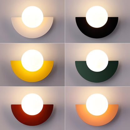 Nordic Semicircle Wall Sconce Light with 6 Color Options for Modern Home Lighting 3