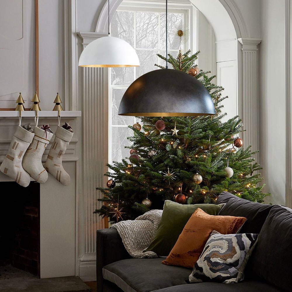 Oversized Metal Dome Pendant Light - Adjustable Kitchen Pendant Lighting 0