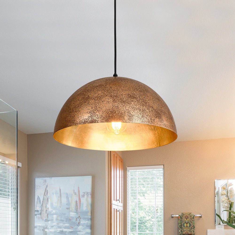 Oversized Metal Dome Pendant Light - Adjustable Kitchen Pendant Lighting 14