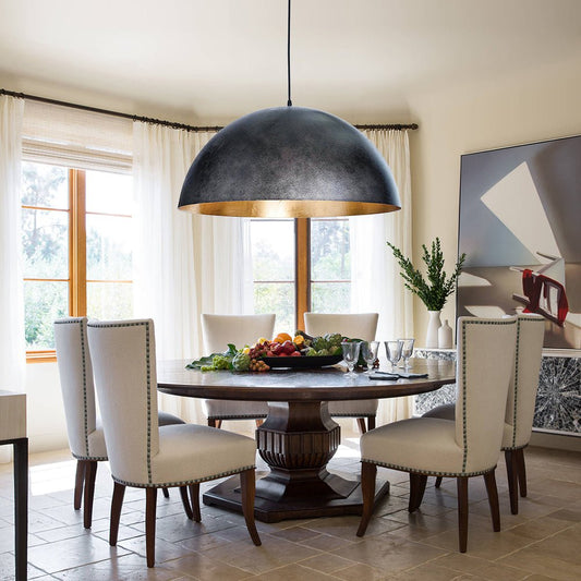 Oversized Metal Dome Pendant Light - Adjustable Kitchen Pendant Lighting 3