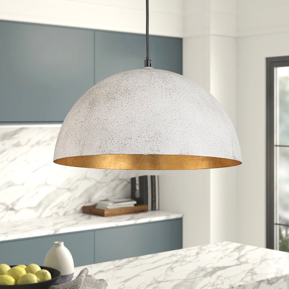 Oversized Metal Dome Pendant Light - Adjustable Kitchen Pendant Lighting 4