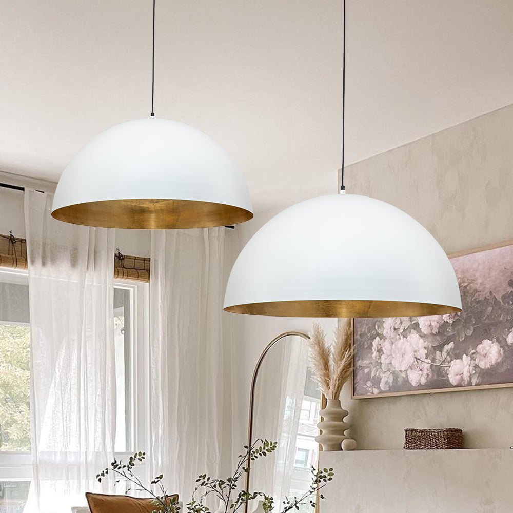 Oversized Metal Dome Pendant Light - Adjustable Kitchen Pendant Lighting 5