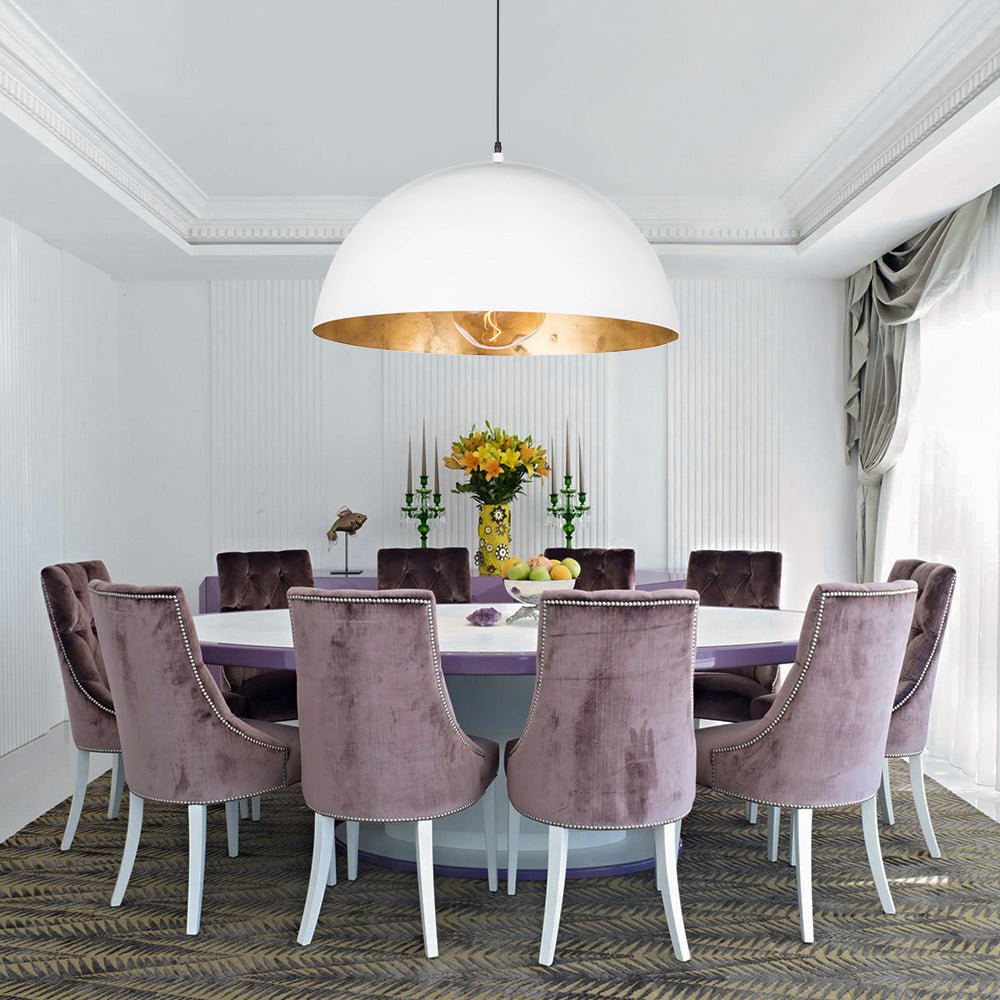 Oversized Metal Dome Pendant Light - Adjustable Kitchen Pendant Lighting 6