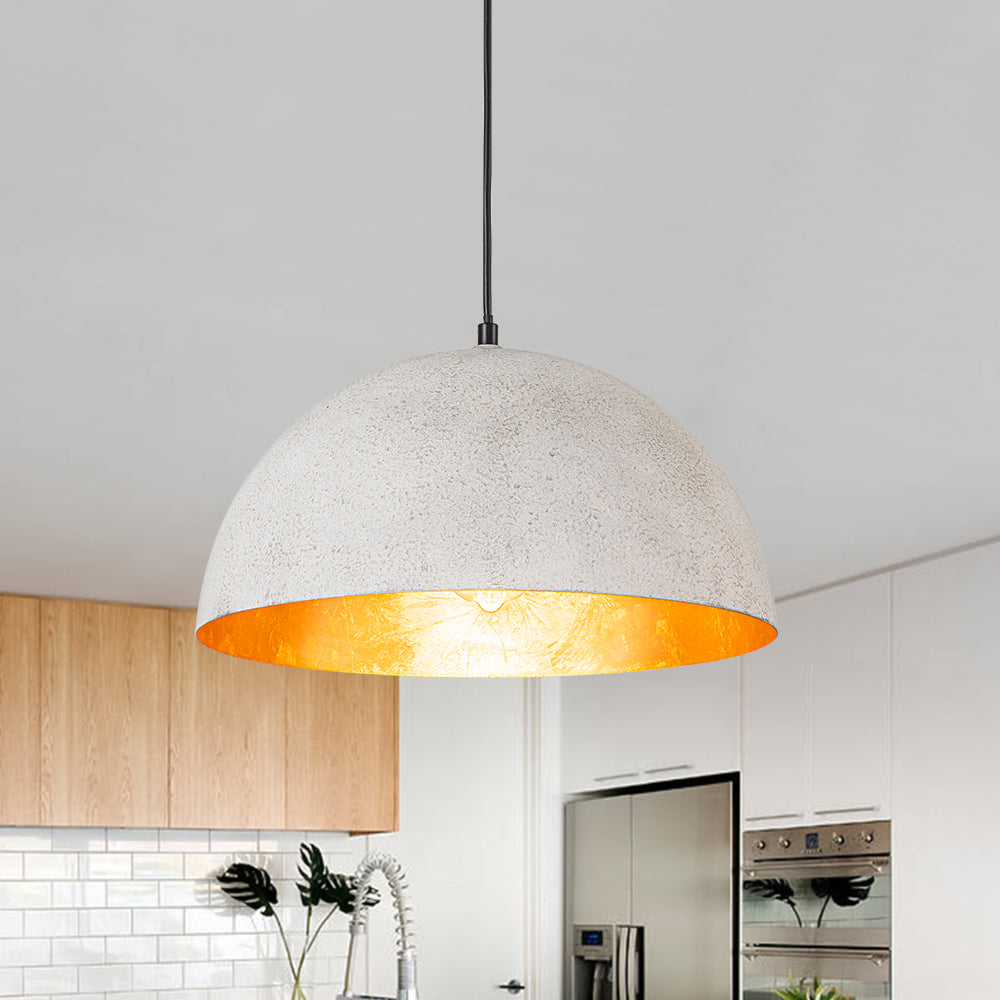 Oversized Metal Dome Pendant Light - Adjustable Kitchen Pendant Lighting 8