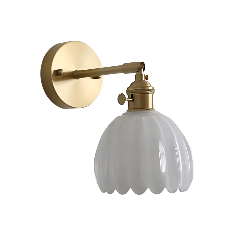 Retro Tulip-Shaped Wall Sconce Light for Elegant Home Décor and Ambient Lighting 0